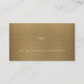 Koper modern elegant monogrammed eenvoudig visitekaartje (Voorkant)