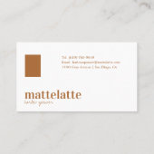 Koper | Modern minimalistische legant professional Visitekaartje (Achterkant)