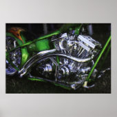 KOPER MOtorcycle DRAGON ON THE GRASS Poster (Voorkant)
