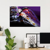 KOPER MOTORCYCLUSTAIL VAN EEN DRAGON POSTER (Thuiskantoor)