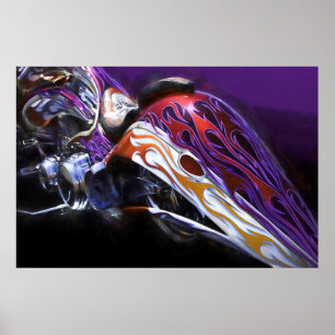 KOPER MOTORCYCLUSTAIL VAN EEN DRAGON POSTER