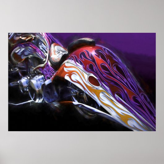 KOPER MOTORCYCLUSTAIL VAN EEN DRAGON POSTER (Voorkant)