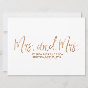 Koper "Mrs. en Mrs." Lesbian Wedding Sign
