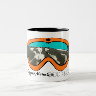 Koper Mtn Colorado oranje sneeuwgoggle coffe Tweekleurige Koffiemok