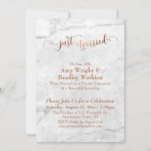 Koper Net Getrouwd Script op Witte Marmer Kaart (Voorkant)