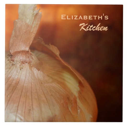 Koper Onion Kitchen Tile Tegeltje (Voorkant)