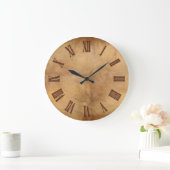 Koper op Parchment-effect Moderne Art Clock Grote Klok (Huis)