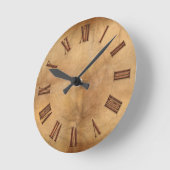 Koper op Parchment-effect Moderne Art Clock Ronde Klok (Hoek)
