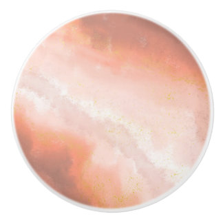 Koper, oranje en roze gedrukte keramische knobbels knop