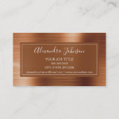 Koper Oranje Folie Modern geborsteld metaal Visitekaartje (Achterkant)