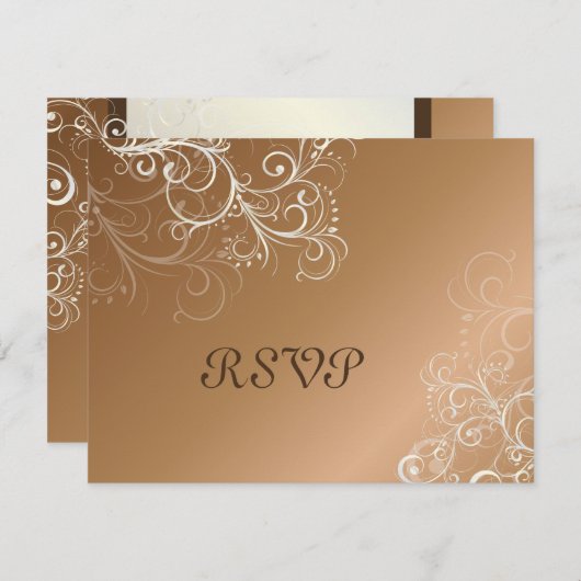 Koper/Pareldragers RSVP's vereisen 5x7 uitnodiging (Voorkant / Achterkant)