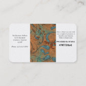 Koper Patina en wijnstokken groot Visitekaartje (Achterkant)