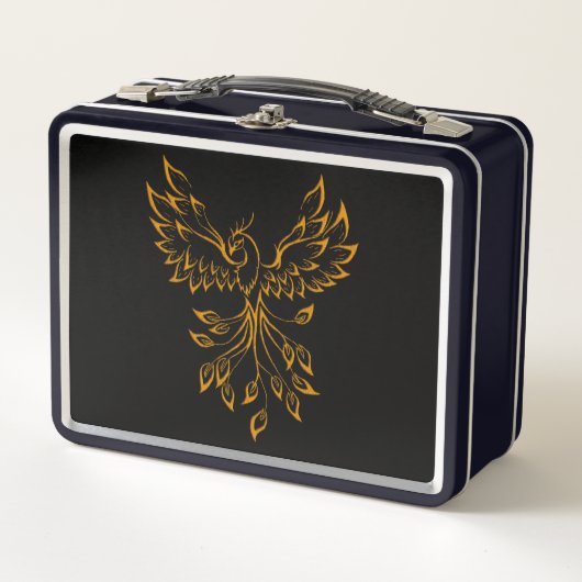 Koper Phoenix ruist op zwart (Voorkant)