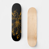 Koper Phoenix ruist op zwart Persoonlijk Skateboard (Voorkant)