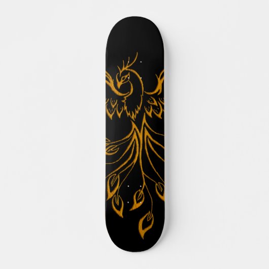 Koper Phoenix ruist op zwart Persoonlijk Skateboard (Voorkant)