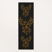 Koper Phoenix ruist op zwart Yogamat (Voorkant)