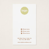 Koper Pine Cones Green Earring Visitekaartje (Achterkant)