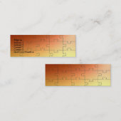 Koper Puzzle-profielkaart Mini Visitekaartje (Voorkant / Achterkant)
