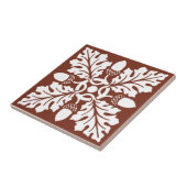 Koper Red Acorn en Leaf Tile Design Tegeltje (Zijkant)