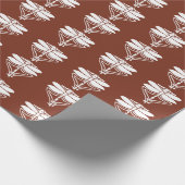 Koper rode zest-kunstvoorwerpen en kunstzinnige li cadeaupapier (Hoek)