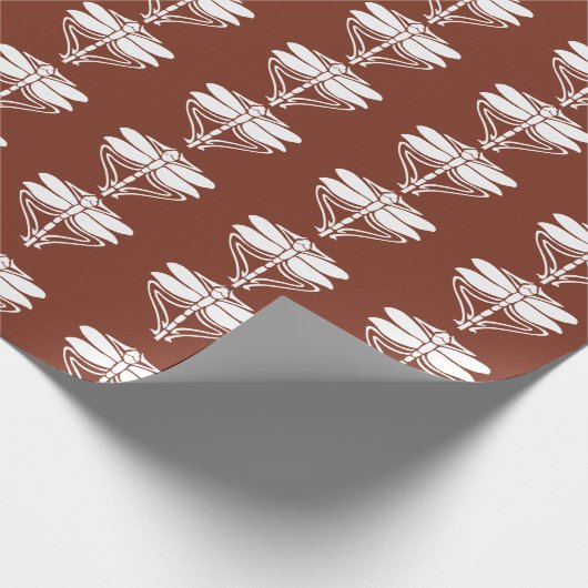 Koper rode zest-kunstvoorwerpen en kunstzinnige li cadeaupapier (Hoek)