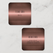 Koper Roestvrij staal Metaalkijk Vierkante Visitekaartje (Voorkant / Achterkant)