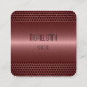 Koper Roestvrij staal Metaalkijk Vierkante Visitekaartje (Voorkant)