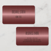 Koper Roestvrij staal Metaalkijk Visitekaartje (Voorkant / Achterkant)