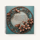 Koper ronde bloemen tijd doorbrengen met God Journ Notitieboek (Voorkant)