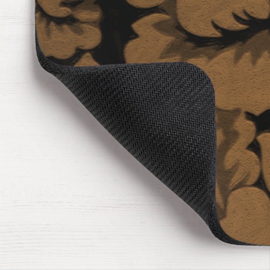 Koper Roos Damask Muismat (Hoek)