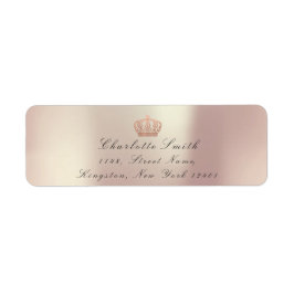 Koper Roos Glitter RSVP Crown Princess Bridal Etiket