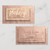 Koper Roos Gold Blush Beauty Makeup Artist Cement Visitekaartje (Voorkant / Achterkant)