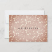 Koper Roos Gold Bokeh | Cadeaubon (Voorkant)