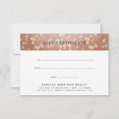 Koper Roos Gold Bokeh | Cadeaubon (Achterkant)