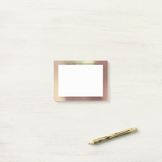 Koper Roos Gold Kantoor - Aangepast aangepast Post-it® Notes (Op bureau)