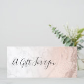 Koper roos goud glitter marmer make-up kunstenaar (Staand voorkant)