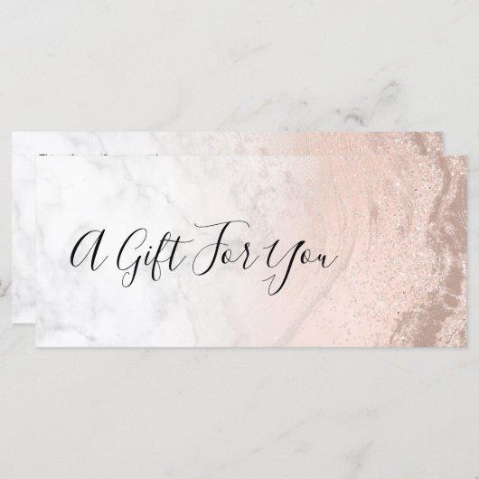 Koper roos goud glitter marmer make-up kunstenaar (Voorkant / Achterkant)