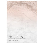 Koper roos goud glitter marmer make-up kunstenaar klembord (Achterkant)