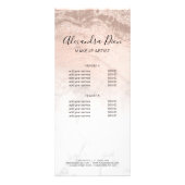 Koper roos goud glitter marmer make-up kunstenaar reclamekaart (Achterkant)