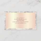 Koper roos gouden ananas marmer make-up artiest visitekaartje (Achterkant)