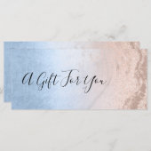 Koper roos goudglitter en blauw make-upartiest (Voorkant / Achterkant)