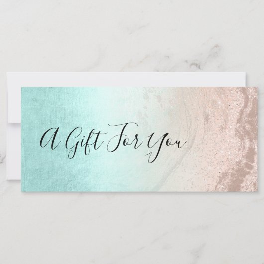 Koper roos goudglitter en mint make-up artiest (Voorkant)