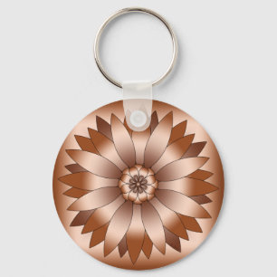 Koper Rosette Sleutelhanger