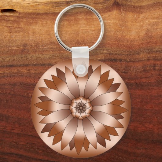 Koper Rosette Sleutelhanger (Voorkant)