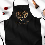 Koper Salon Heart Stylist Persoonlijke naam Schort<br><div class="desc">Copper Salon Heart Stylist Gepersonaliseerde Naam Schort</div>