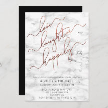 Koper Script Marmeren Zwart Repetitie Diner Uitnod