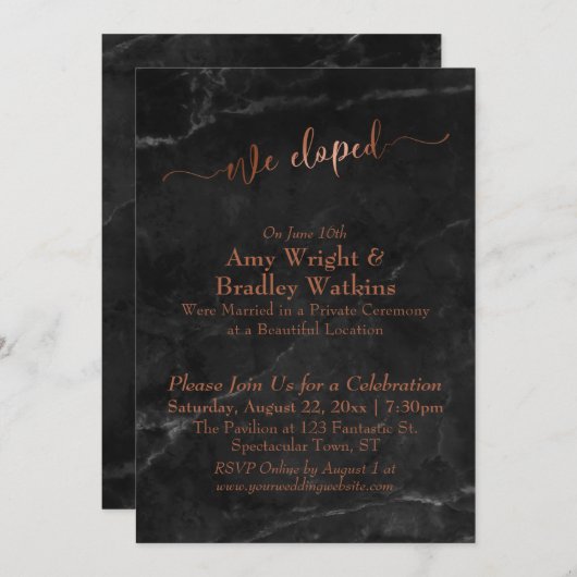 Koper script We hebben script op Black Marble Kaart (Voorkant / Achterkant)