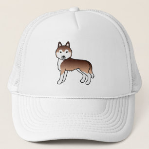 Koper Siberian Husky Cute Cartoon Dog Trucker Hat Pet