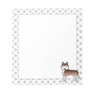 Koper Siberische Husky Schattige Cartoon Hond Noti Notitieblok