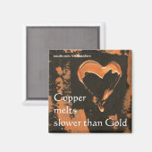 Koper smelt langzamer dan goud magneet (Voorkant / Achterkant)